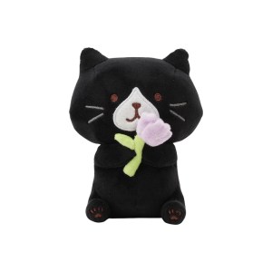 Hapins Flower Kitten Plush Tuxedo Cat