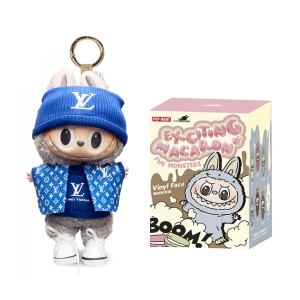 Monsters Series – Exciting Macaron Vinyl Plush Pendant Blind Box + Blue Hoodie Style Outfit