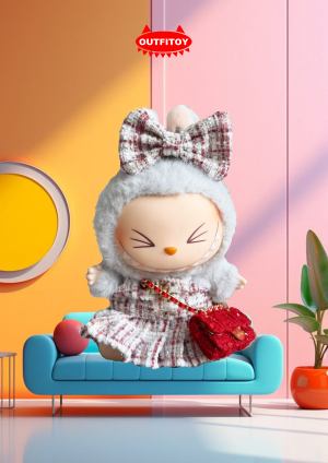 Bubu Outfit Vintage Red Tweed Dress