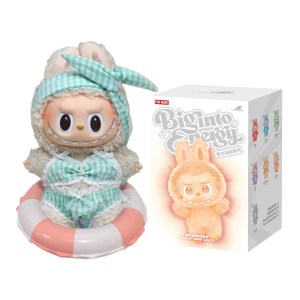 Monsters Series – Exciting Macaron Vinyl Plush Pendant Blind Box +  light blue checkered swimsuit Edition